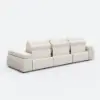130" 3-Seater Genuine Leather Power Convertible Sleeper Sofa with Adjustable Armrests – AUD-H3193