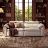 87" 2-Seater Genuine Leather Power Convertible Sleeper Sofa with Adjustable Headrests