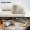87" 2-Seater Genuine Leather Power Convertible Sleeper Sofa with Adjustable Headrests