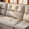 87" 2-Seater Genuine Leather Power Convertible Sleeper Sofa with Adjustable Headrests