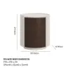 Saddle Leather 2-Drawer Nightstand with Charging Station, Set of 2