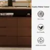 Arvona 47" 6-Drawer Walnut Chest of Drawers with Sintered Stone Top