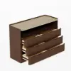 Arvona 47" 6-Drawer Walnut Chest of Drawers with Sintered Stone Top