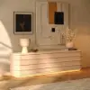 80-inch Ash Wood TV Stand with Sintered Stone Top – AUD-H3198