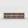 80-inch Ash Wood TV Stand with Sintered Stone Top – AUD-H3198