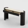 Japandi 60" Oval Sintered Stone Console Table With 2 Drawers – AUD-H3200