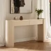 Japandi 60" Oval Sintered Stone Console Table With 2 Drawers – AUD-H3201
