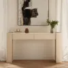 Japandi 60" Oval Sintered Stone Console Table With 2 Drawers – AUD-H3201