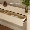 Japandi 60" Oval Sintered Stone Console Table With 2 Drawers – AUD-H3201
