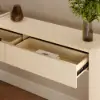 Japandi 60" Oval Sintered Stone Console Table With 2 Drawers – AUD-H3201