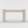 Japandi 60" Oval Sintered Stone Console Table With 2 Drawers – AUD-H3201
