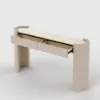 Japandi 60" Oval Sintered Stone Console Table With 2 Drawers – AUD-H3201
