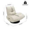Genuine Leather 360° Swivel Accent Chair