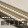 Genuine Leather 360° Swivel Accent Chair