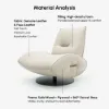 Genuine Leather 360° Swivel Accent Chair