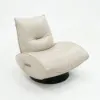 Genuine Leather 360° Swivel Accent Chair