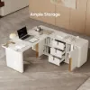 Artis 71" Right-Hand Return Sintered Stone Executive Desk