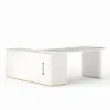Artis 71" Right-Hand Return Sintered Stone Executive Desk