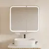 Picture of 31" LED Bathroom Mirror Cabinet with Defogger, 3-Color Light, Tissue Slot