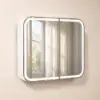 Picture of 31" LED Bathroom Mirror Cabinet with Defogger, 3-Color Light, Tissue Slot