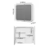 Picture of 31" LED Bathroom Mirror Cabinet with Defogger, 3-Color Light, Tissue Slot