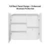 Picture of 31" LED Bathroom Mirror Cabinet with Defogger, 3-Color Light, Tissue Slot