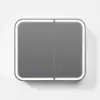 Picture of 31" LED Bathroom Mirror Cabinet with Defogger, 3-Color Light, Tissue Slot