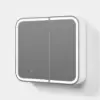 Picture of 31" LED Bathroom Mirror Cabinet with Defogger, 3-Color Light, Tissue Slot