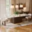 Aura 94" Rectangular Sintered Stone 10-Seater Dining Table