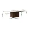 Aura 94" Rectangular Sintered Stone 10-Seater Dining Table