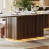 Aura 94" Rectangular Sintered Stone 10-Seater Dining Table