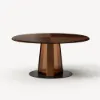 46"-60" Round Extendable Wood 4-6 Seater Dining Table – Walnut