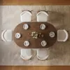 Dining Set 120-200 cm Solid Wood Extendable Dining Table with 6 Chairs
