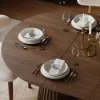 Dining Set 120-200 cm Solid Wood Extendable Dining Table with 6 Chairs