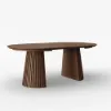 Dining Set 120-200 cm Solid Wood Extendable Dining Table with 6 Chairs