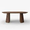 Dining Set 120-200 cm Solid Wood Extendable Dining Table with 6 Chairs