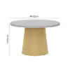 122cm Concrete & Aluminium Coastal Style Outdoor Dining Table