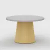 122cm Concrete & Aluminium Coastal Style Outdoor Dining Table