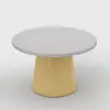 122cm Concrete & Aluminium Coastal Style Outdoor Dining Table