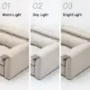 126" 3-Seater Genuine Leather Power Convertible Sleeper Sofa with Adjustable Headrests