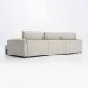 126" 3-Seater Genuine Leather Power Convertible Sleeper Sofa with Adjustable Headrests
