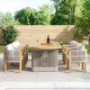 Costra 9-Piece Outdoor Aluminium & Rope Extendable Dining Set with 8 Chairs