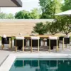 Costra 9-Piece Outdoor Aluminium Frame Rope Dining Set with Extendable Table & 8 Chairs