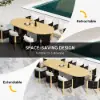 Costra 9-Piece Outdoor Aluminium Frame Rope Dining Set with Extendable Table & 8 Chairs