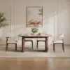 Picture of 79"-95" Extendable Sintered Stone Dining Table Set with 6 Chairs