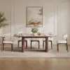 Picture of 79"-95" Extendable Sintered Stone Dining Table Set with 8 Chairs