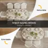 Picture of 79"-95" Extendable Sintered Stone Dining Table Set with 8 Chairs