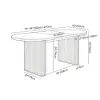 Picture of 79"-95" Extendable Sintered Stone Dining Table Set with 8 Chairs