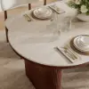 Picture of 79"-95" Extendable Sintered Stone Dining Table Set with 8 Chairs