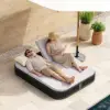 Costra Outdoor Aluminium & Rattan Chaise Lounge in Black
